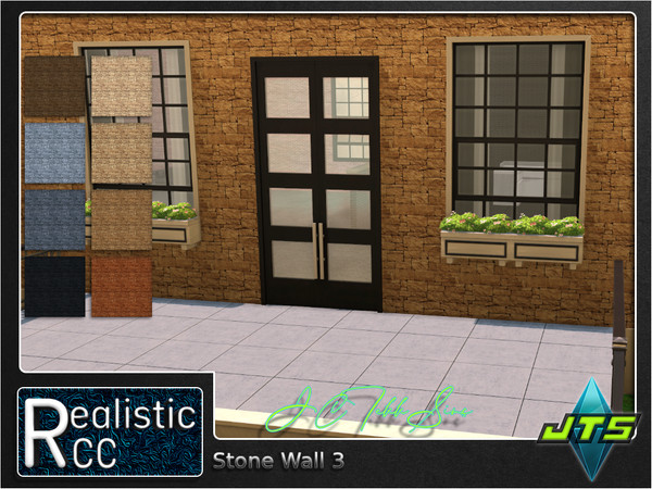 Sims 4 — Stone Wall 3 by JCTekkSims — Created by JCTekkSims