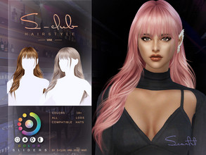 Sims 4 — Curly long hairstyle (Scarlet II) by S-CLUB by S-Club — Curly long hairstyle , 16 colors+colors sliders, hope