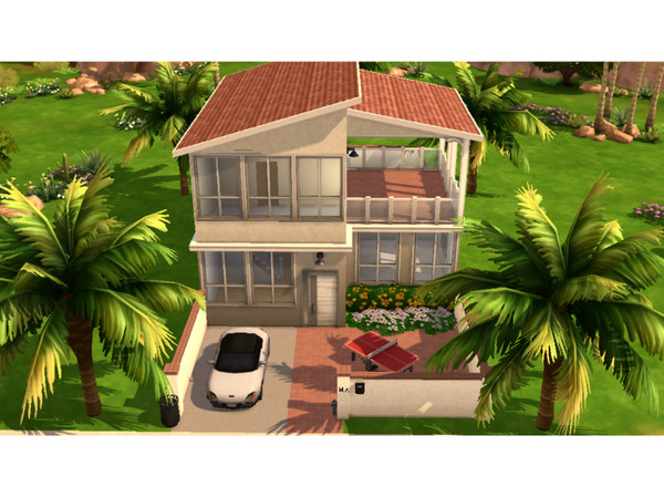 Sims 4 — Semi Modern Home - NO CC Shell by newbiesimsie — First time building in Oasis Springs!