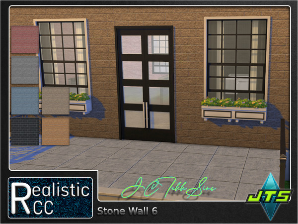 Sims 4 — Stone Wall 6 by JCTekkSims — Created by JCTekkSims