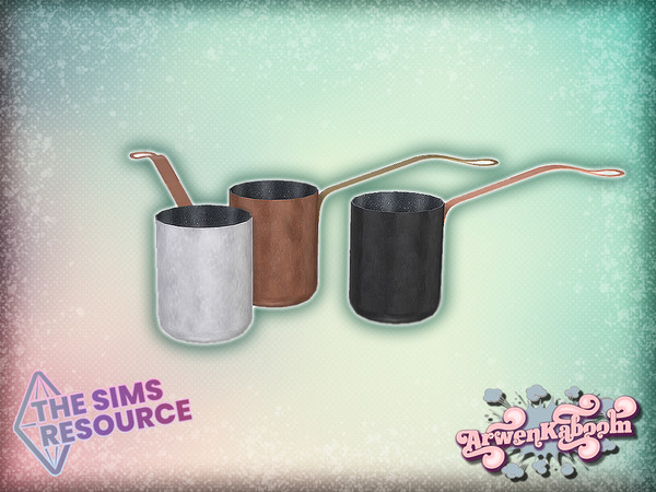 Sims 4 — Mid Century Modern Collection - Extra Small Pot by ArwenKaboom — Base game pot in 4 recolors. You can find all