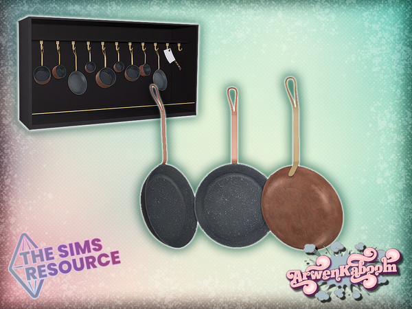 Sims 4 — Mid Century Modern Collection - Hanging Pan by ArwenKaboom — Base game pot in 4 recolors. You can find all items