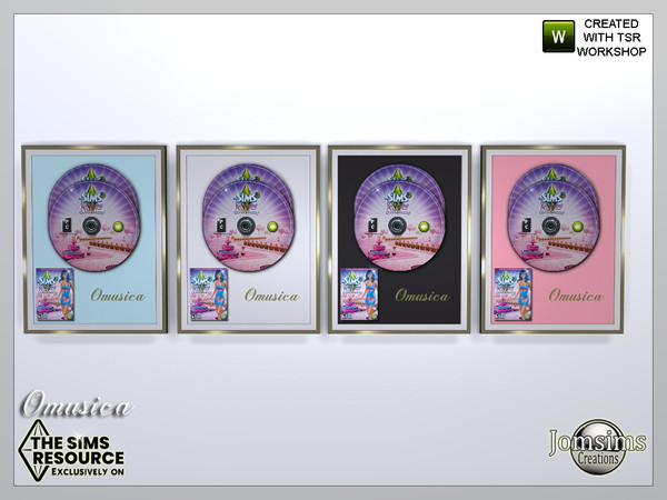 Sims 4 — Omusica wall deco disc3 by jomsims — Omusica wall deco disc3