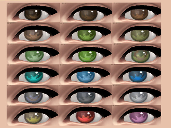 Sims 4 — TerrorTortoise's Eye Colors by TerrorTortoise — This is an eye color recolor collection I did in my own style.