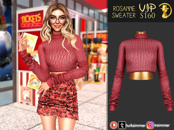 Sims 4 — [PATREON] (Early Access) Rosanne Sweater S160 by Daph's — 8 Swatches Compatible with HQ mod Works with all of