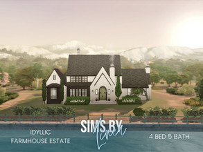 Sims 4 — Idyllic Farmhouse Estate by SIMSBYLINEA — This large estate in a contemporary farmhouse style is a perfect and