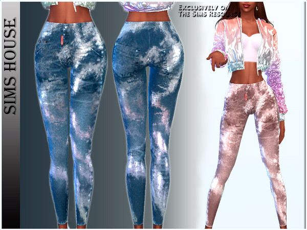 The Sims Resource - Women's jeans with a metallic sheen