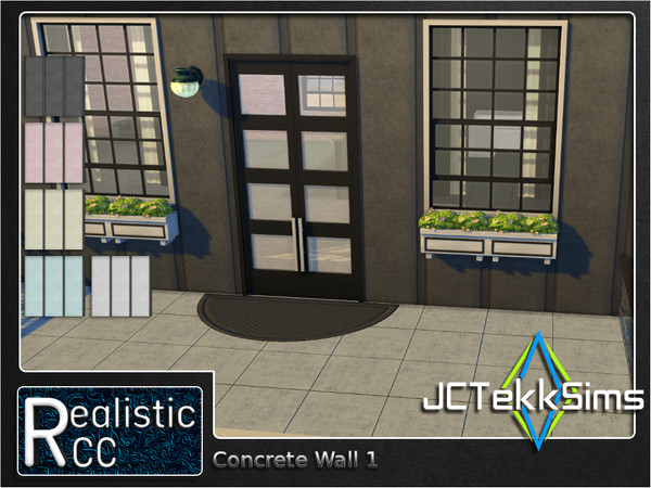 Sims 4 — Concrete Wall 1 by JCTekkSims — Created by JCTekkSims