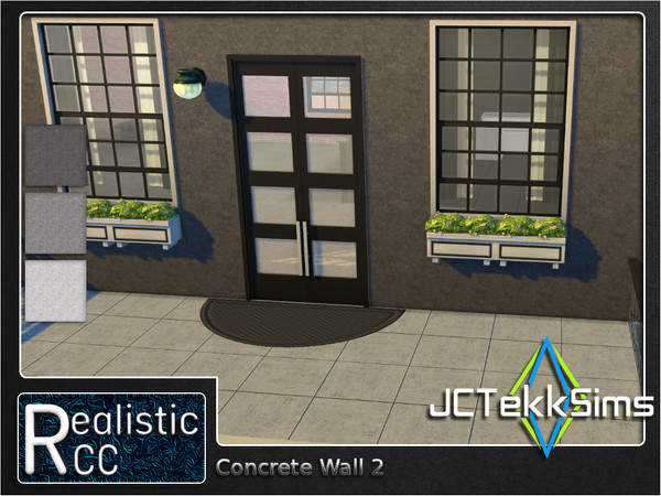 Sims 4 — Concrete Wall 2 by JCTekkSims — Created by JCTekkSims