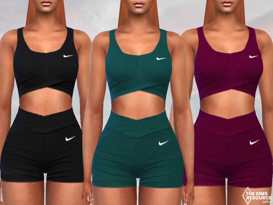 The Sims Resource - Female Full Body Tights Athletic Outfits