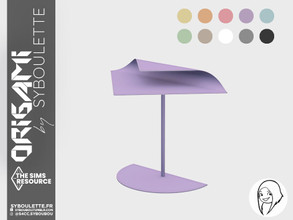 Sims 4 — Origami - Small dining table by Syboubou — Dining table made from a folded metal sheet available in 10 pastel