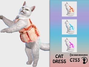 Sims 4 — Cat Dress C753 by turksimmer — 3 Swatches Compatible with HQ mod Works with all of skins Custom Thumbnail All