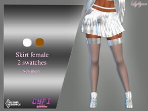 Sims 4 — Cyfi skirt female by LYLLYAN — Skirt female in 2 swatches.