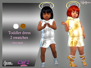 Sims 4 — Cyfi Toddler dress by LYLLYAN — Toddler dress in 2 swatches