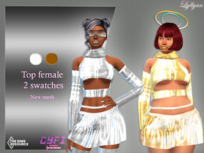 Sims 4 — Cyfi Top female by LYLLYAN — Top female in 2 swatches.
