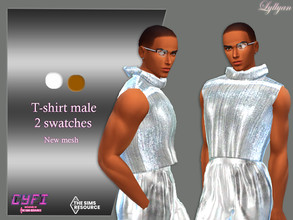 Sims 4 — Cyfi T-shirt male  by LYLLYAN — T-shirt male in 2 swatches.