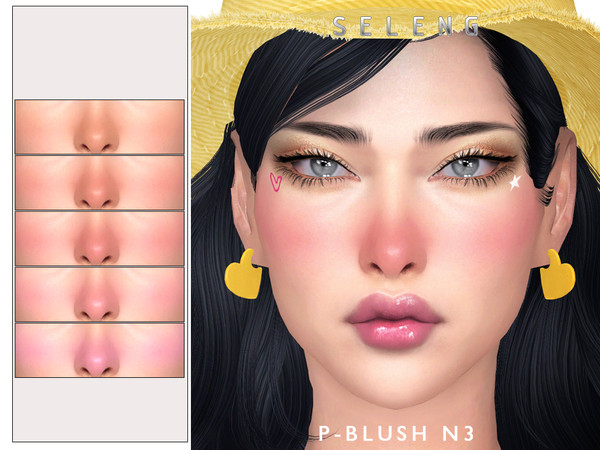Sims 4 — P-blush N3 [Patreon] by Seleng — The blush has 12 colours and HQ compatible. Allowed for toddler, child, teen,