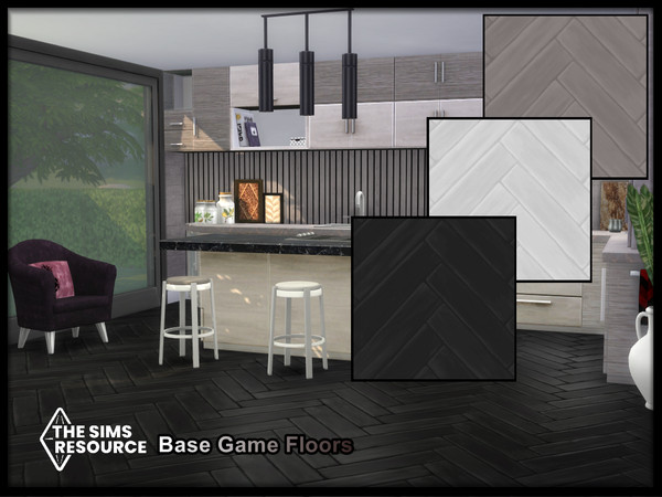 Sims 4 — Wren Kitchen Herringbone Wooden Floor by seimar8 — Maxis match Herringbone wooden kitchen floor. Base Game