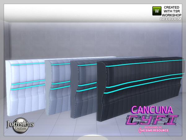 Sims 4 — CyFi Cancuna headboard by jomsims — CyFi Cancuna headboard. create separately to use or not according to your