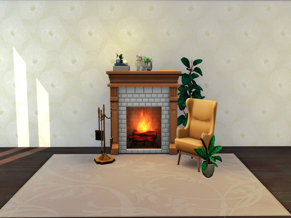 Sims 4 — Mythic floral wallpaper by xXSavannahXx2 — 4 style variations, all wall heights available