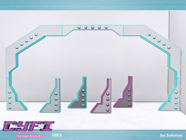 Sims 4 — CyFi Nirs. Sci-Fi Decor, v2 by soloriya — Sci-fi decor, version two. Part of CyFi Nirs set. 4 color variations.
