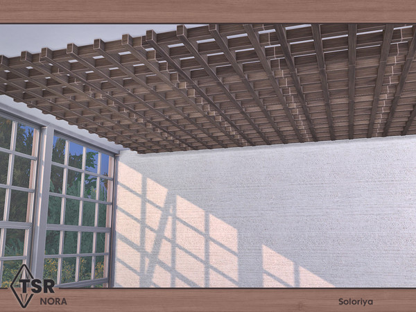 Sims 4 — Nora. Ceiling Beams by soloriya — Ceiling beams. Part of Nora set. 2 color variations. Category: Decorative -