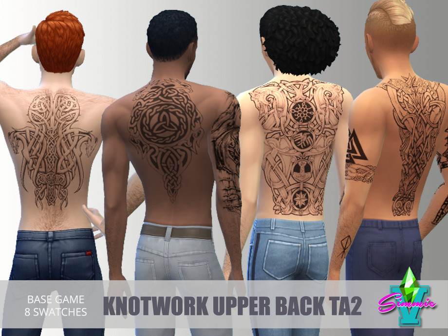 The Sims Resource - SimmieV Knotwork Upper Back Ta2