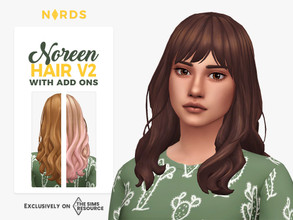 Sims 4 — Noreen Hair V2 - Seasons Needed by Nords — Dag dag, this is a set made of a beautiful long wavy hair with a side