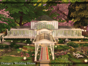 Sims 4 — Orangery Wedding House | noCC by simZmora — Have a beautiful wedding in this magnificent glass orangery. You can
