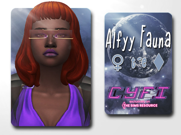 Sims 4 — [CyFi] Fauna Hairstyle by Alfyy — Alfyy Penelope Hairstyle *Part of the CYFI Collab!* You can support me on
