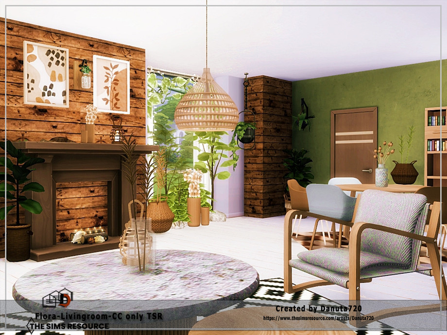 The Sims Resource - Flora-Livingroom-CC only TSR