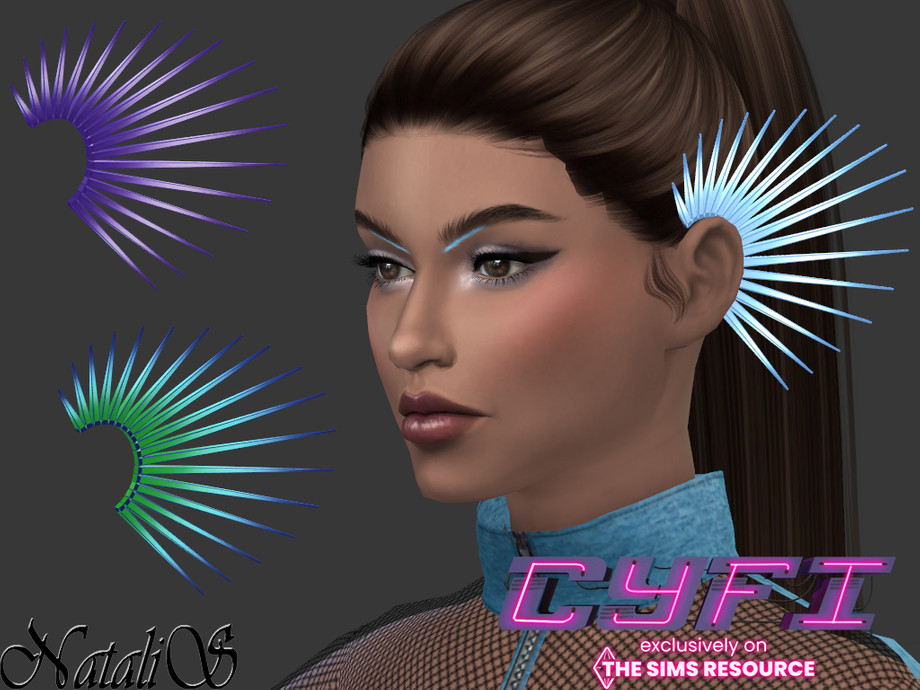 The Sims Resource - CyFi Futuristic ear cuff