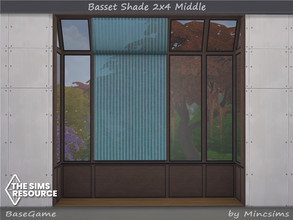 Sims 4 — Basset Shade 2x4 Middle by Mincsims — BaseGame Compatible. 6 swatches for medium Wall