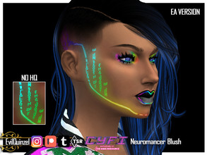 Sims 4 — CyFi - Neuromancer Blush EA Version by EvilQuinzel — Blush for robotic sims. EA version - Blush category; -