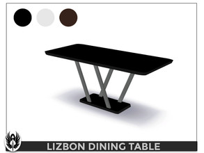 Sims 4 — Lizbon Dining Table by nemesis_im — Table from Lizbon Dining Set - 3 Colors - Base Game Compatible