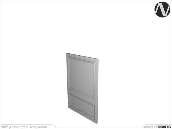 Sims 3 — Huntington Classic Wall Panel Short by ArtVitalex — Living Room Collection | All rights reserved | Belong to