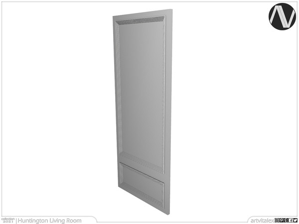 Sims 3 — Huntington Classic Wall Panel Tall by ArtVitalex — Living Room Collection | All rights reserved | Belong to 2022