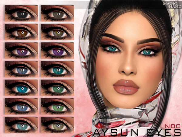 Sims 4 — Aysun Eyes N80 [Patreon] by MagicHand — Stunning eyes for males and females in 15 colors - HQ Compatible.