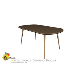 Sims 4 — Anchorage Dining Table by Onyxium — Onyxium@TSR Design Workshop Dining Room Collection | Belong To The 2022 Year