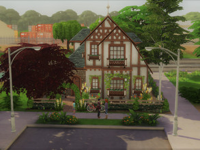 Sims 4 — Medieval Cottage no CC by sgK452 — Small medieval style house, for a family of 4, rudimentary but warm