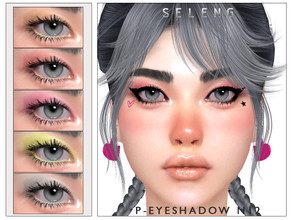 Sims 4 — P-Eyeshadow N12 [Patreon] by Seleng — The eyeshadow has 19 colours and HQ compatible. Allowed for teen, young