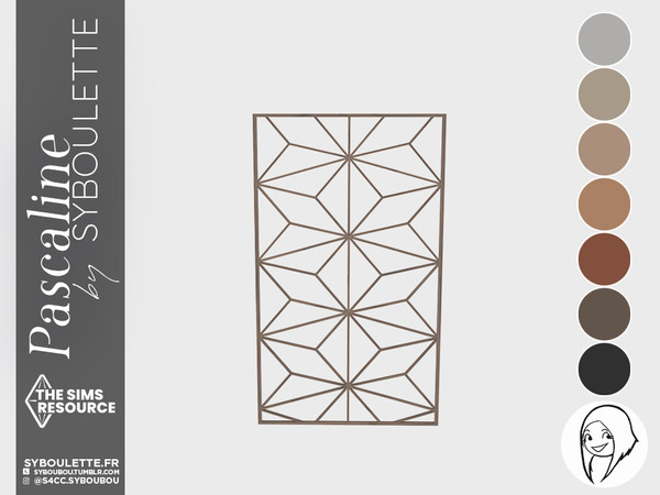 Sims 4 — Pascaline - Star Room Divider (short) by Syboubou — This is a room divider. Available in 7 color swartches and