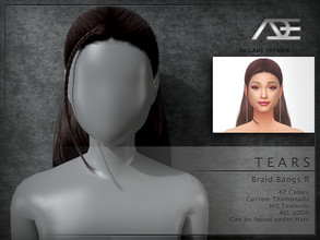Sims 4 — Ade - Tears (Bangs R) by Ade_Darma — Tears Braid Bangs R for Tears Hairstyles 47 Colors HQ Textures ALL LODs Can
