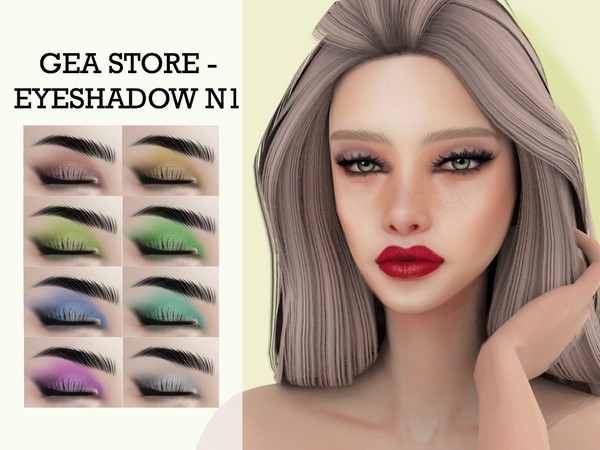 Sims 4 — Gea Eyeshadow N01 by Gea_Store — 8 Colors Swatch Base Game Compatible HQ Thanks to al CC creators Please dont