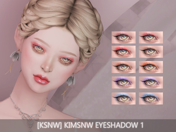 Sims 4 — [Kimsnw] Eyeshadow 1 by Kimsnw — 10 Swatches Custom Thumbnail