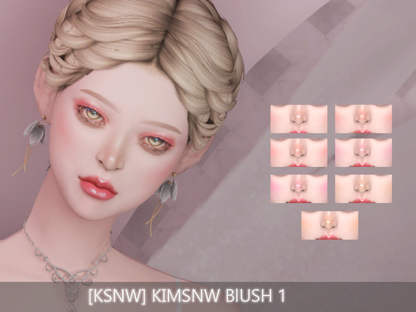Sims 4 — [Kimsnw] Blush 1 by Kimsnw — 7 Swatches Custom Thumbnail