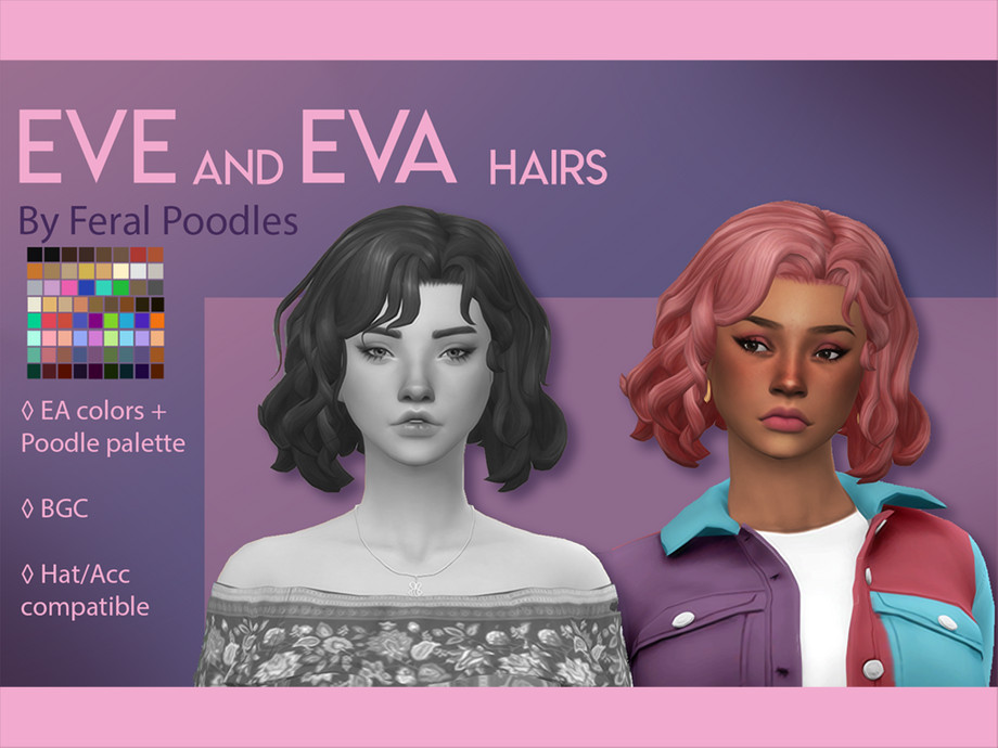 Image of Curly Bob Sims 4 hairstyle