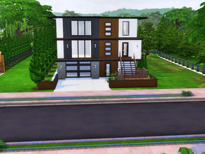 Sims 4 — Baxter Road 157 by gredsuke2 — A lovely three storied house with a small backyard. 