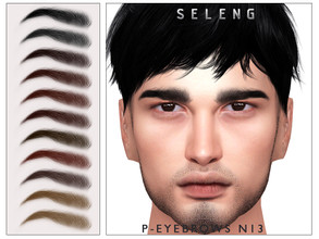 Sims 4 — [Patreon] P-Eyebrows N13 by Seleng — The eyebrows has 21 colours and HQ compatible. Allowed for teen, young