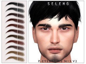 Sims 4 — [Patreon] P-Eyebrows N13 v2 by Seleng — The eyebrows has 21 colours and HQ compatible. Allowed for teen, young